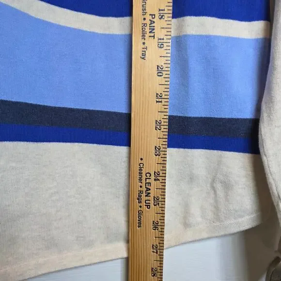 Duluth Trading Co. Shiftless Crewneck Sweater Womens Sz Medium Blue Colorblock‎ - Picture 9 of 12